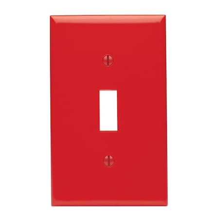 Ezgeneration Red 1 Gang Thermoplastic Nylon Toggle Wall Plate, Red EZ2737345